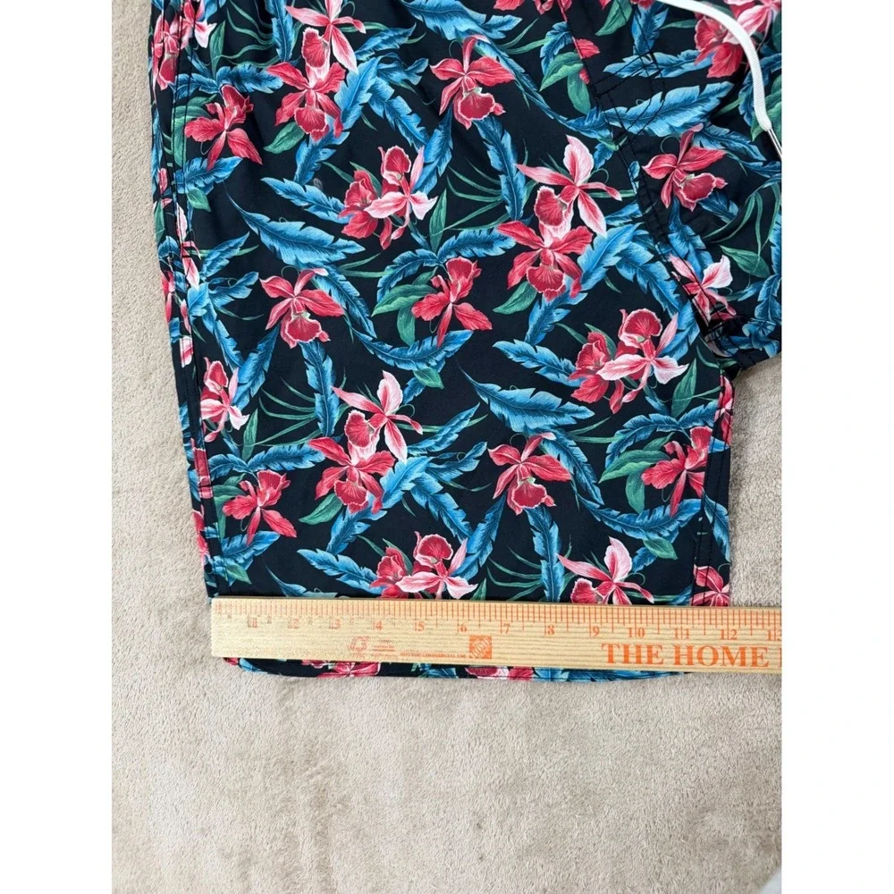 Fair‎ Harbor Swim trunks Shorts Men's XL Colorful Botanical Print AOP Lined EUC